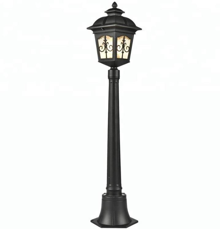 Outdoor decoration antique aluminum street lighting pole garden lamp post