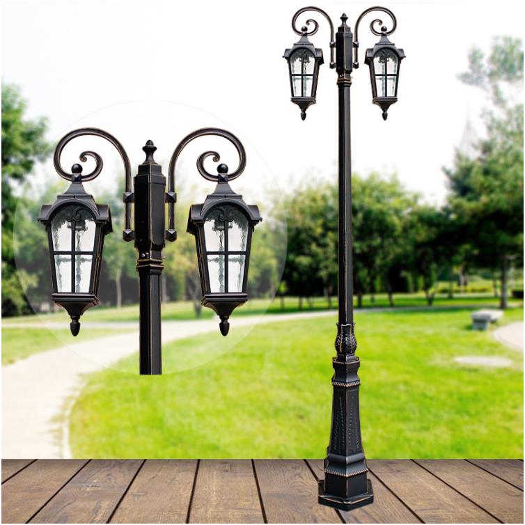 Cast aluminum 3M decorative landscape garden lamp pole , lamp post