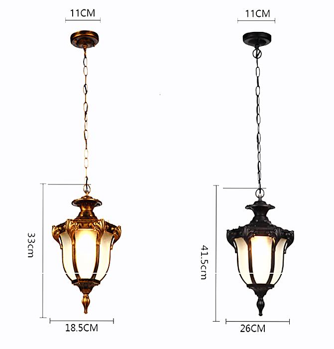 Classical Hanging Chandelier Light na may LED Bulb
